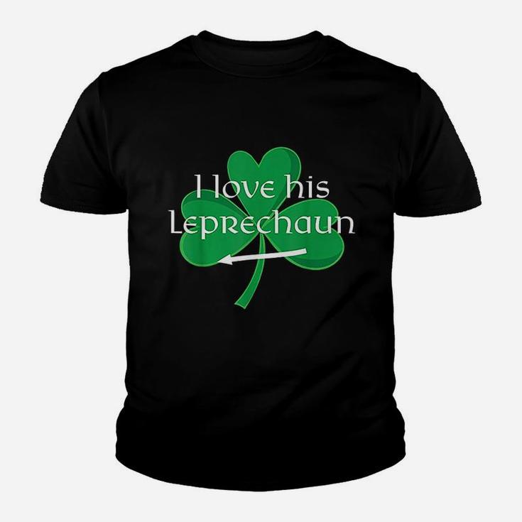 Funny Couples St Patricks Day I Love His Leprechaun Kid T-Shirt