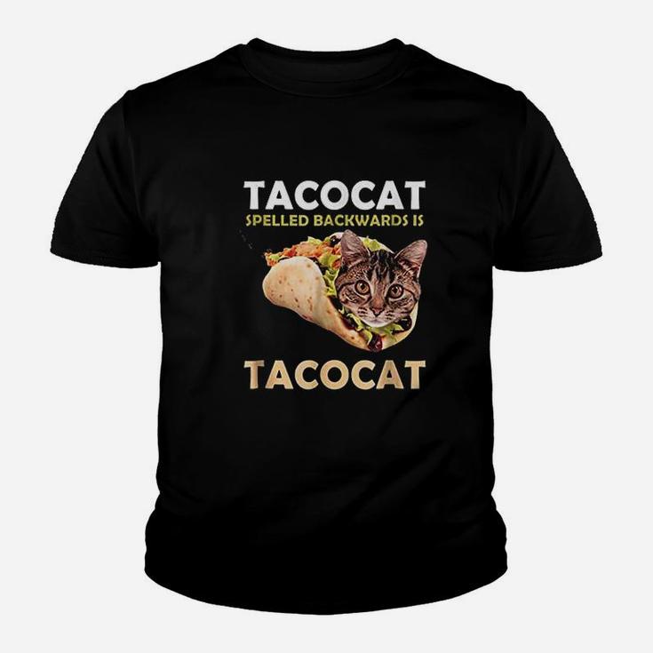Funny Cute Tacocat Taco Cat Spelled Backward Kid T-Shirt