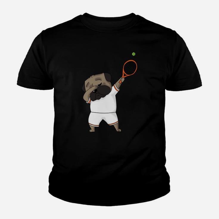 Funny Dabbing English Bulldog Tennis Cute Dab Kid T-Shirt
