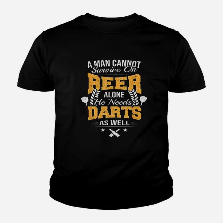 Funny Darts And Beer Board Darts Player Flight Gift Kid T-Shirt