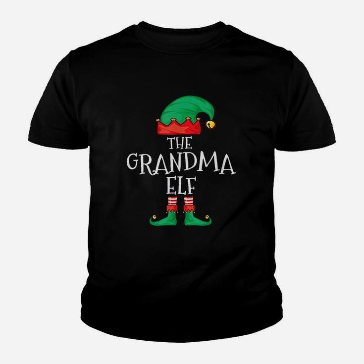 Funny Elf Family Christmas Grandma Elf Pajama Kid T-Shirt
