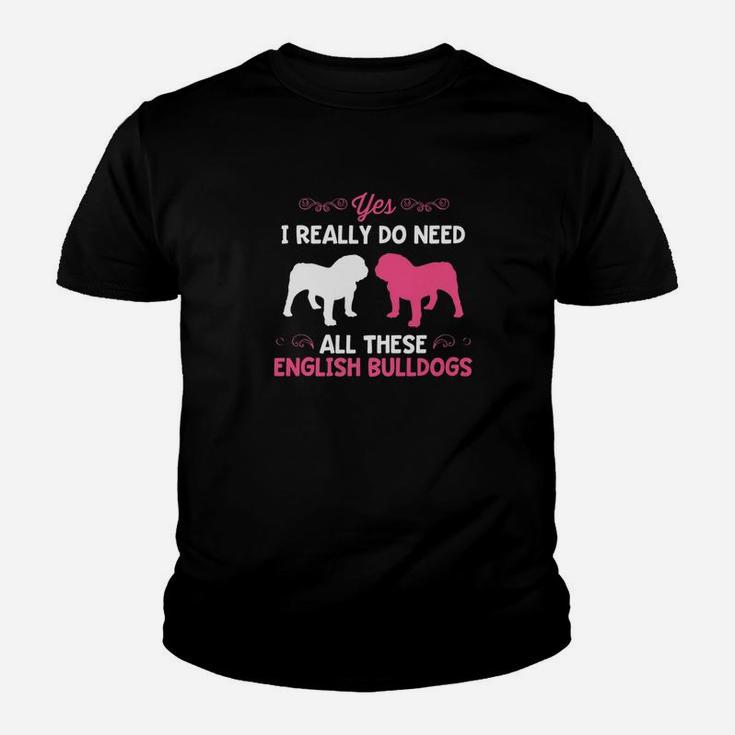 Funny English Bulldog Dog Breed Lover Puppy Pink Kid T-Shirt
