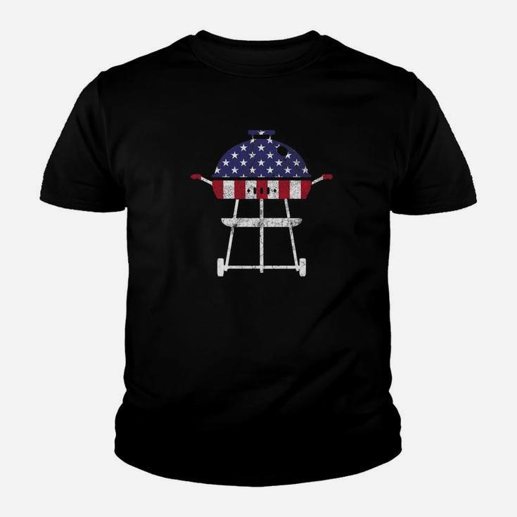 Funny Fathers Day July 4th Grill Grilling Dad Retro Gift Premium Kid T-Shirt