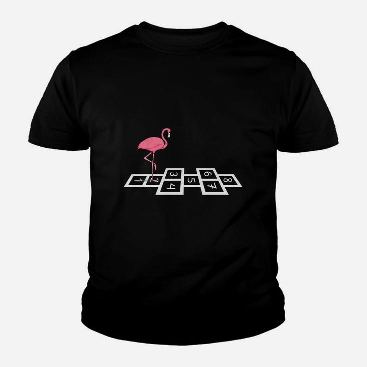 Funny Flamingo Hopscotch Kid T-Shirt