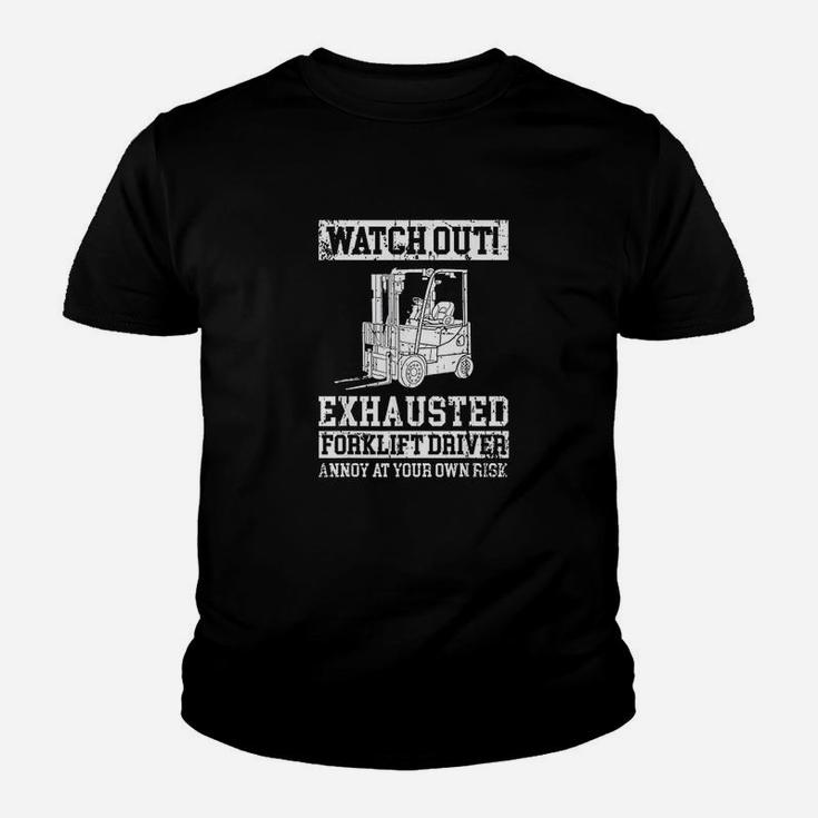 Funny Forklift Operator Warehouse Truck Driver Kid T-Shirt