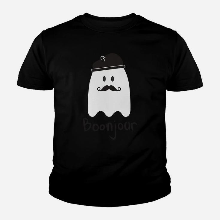 Funny French Teacher Halloween Bonjour Ghost Shirts Kid T-Shirt