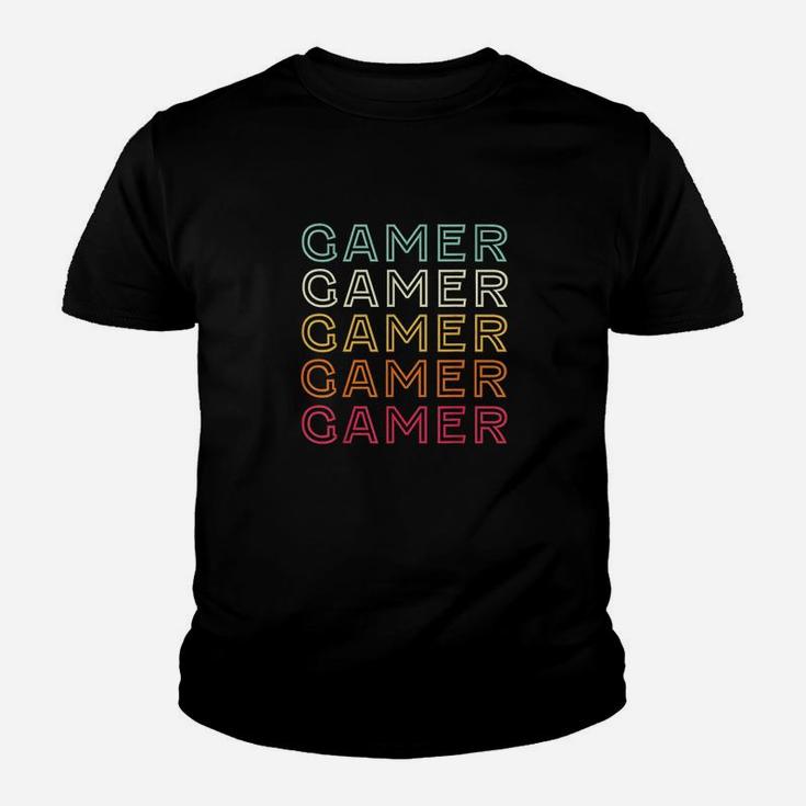 Funny Gamer Retro Vintage Gamer Kid T-Shirt