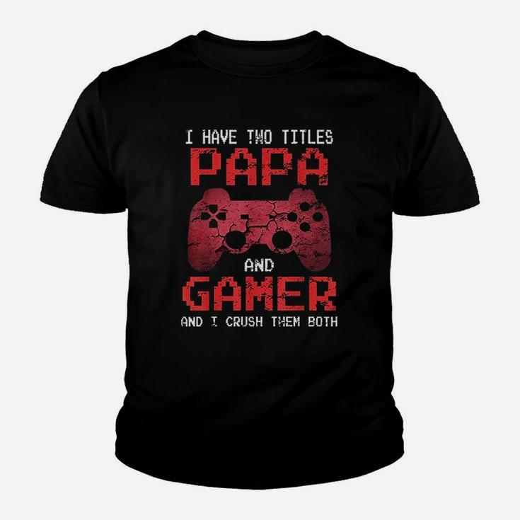 Funny Gamer Vintage Retro Video Game Gift For Papa Dad Kid T-Shirt
