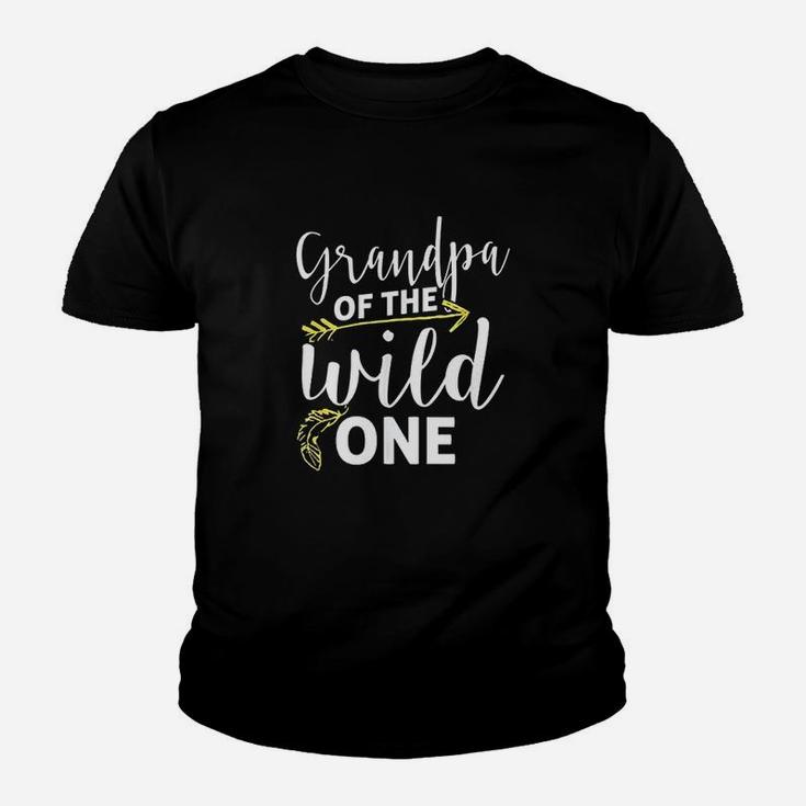 Funny Grandpa Of The Wild One Grand Kid Is Crazy Parenting Kid T-Shirt