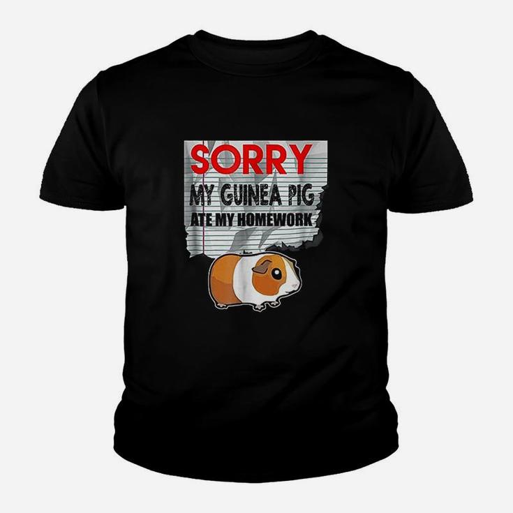 Funny Guinea Pig Ate Homework Student Back To School Youth T-shirt