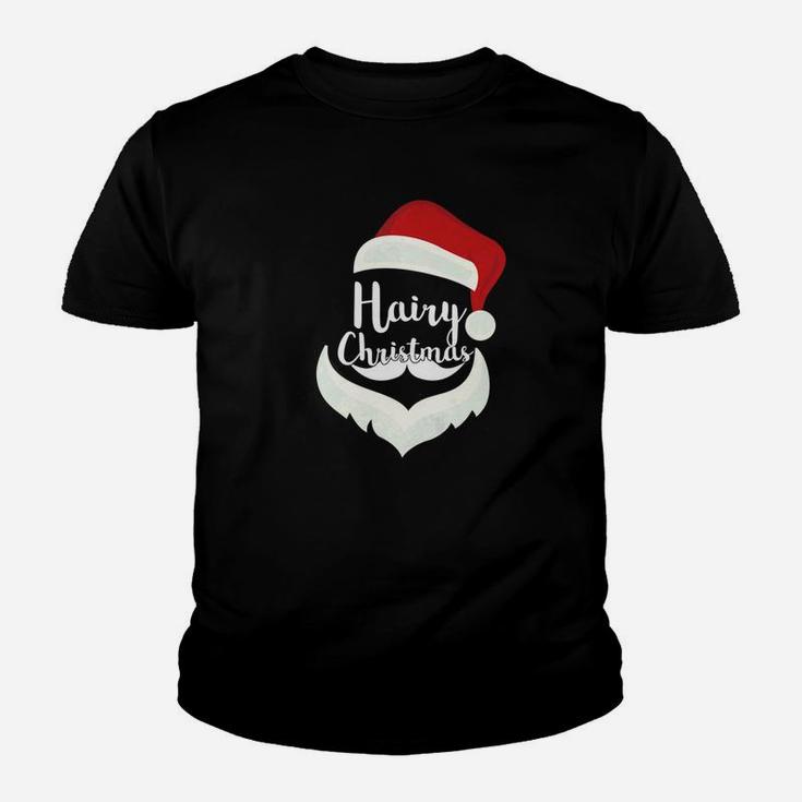 Funny Hairy Christmas Merry Holiday Beard Dad Gift Kid T-Shirt