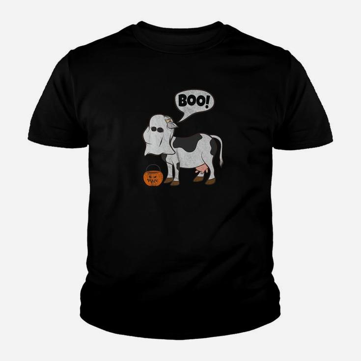 Funny Halloween Cow Ghost Costume Cute Boo Cow Tee Kid T-Shirt