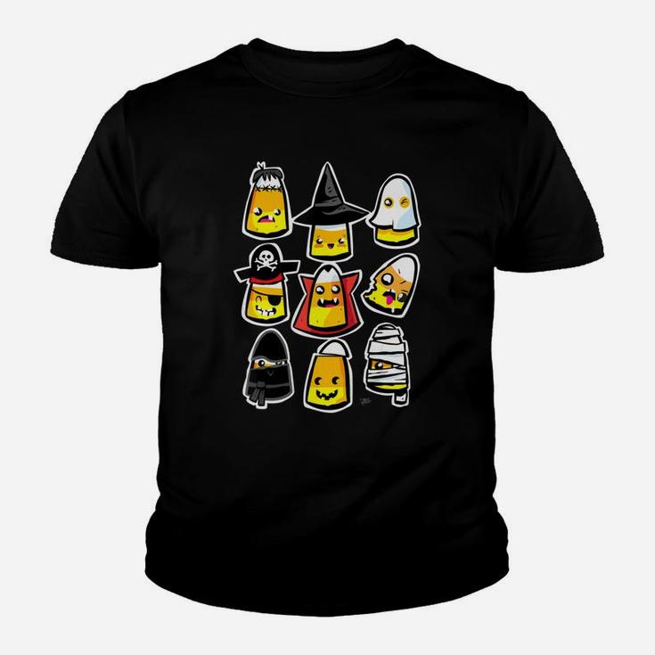 Funny Halloween Holiday Cute Candy Corn Kawaii Kid T-Shirt