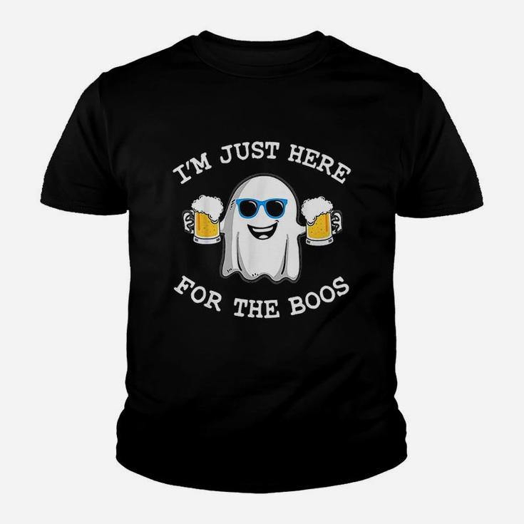 Funny Halloween I Am Just Here For The Boos Costume Gift Kid T-Shirt