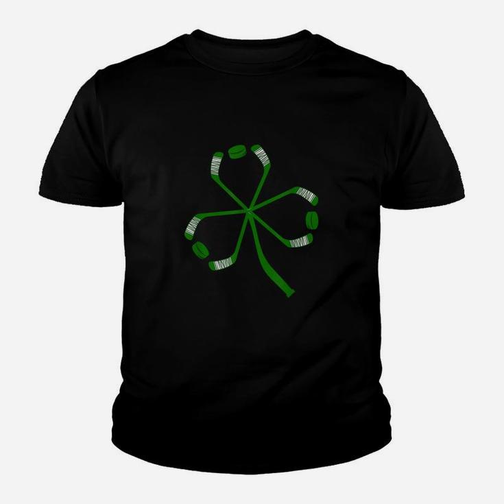 Funny Hockey Patrick's Day Shamrock Hockey Irish Youth T-shirt