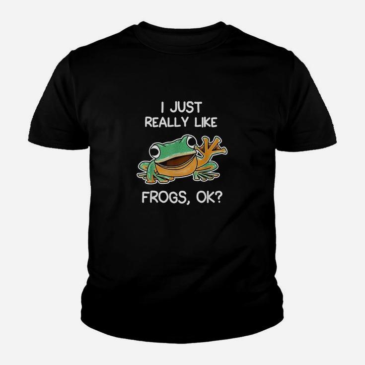 Funny I Just Really Like Frogs Owner Lover Frog Gifts Kid T-Shirt