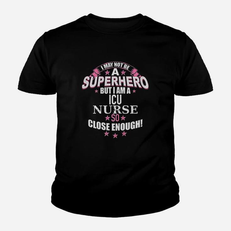 Funny Icu Nurse Superhero Gift For Nurses Kid T-Shirt