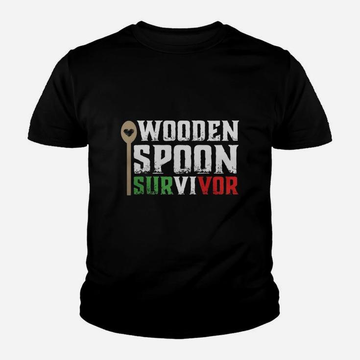 Funny Italian Shirts - Wooden Spoon Survivor Teeshirt Kid T-Shirt
