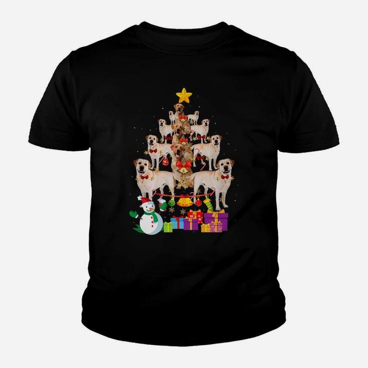 Funny Labrador Christmas Dog Tree Xmas Gift Kid T-Shirt