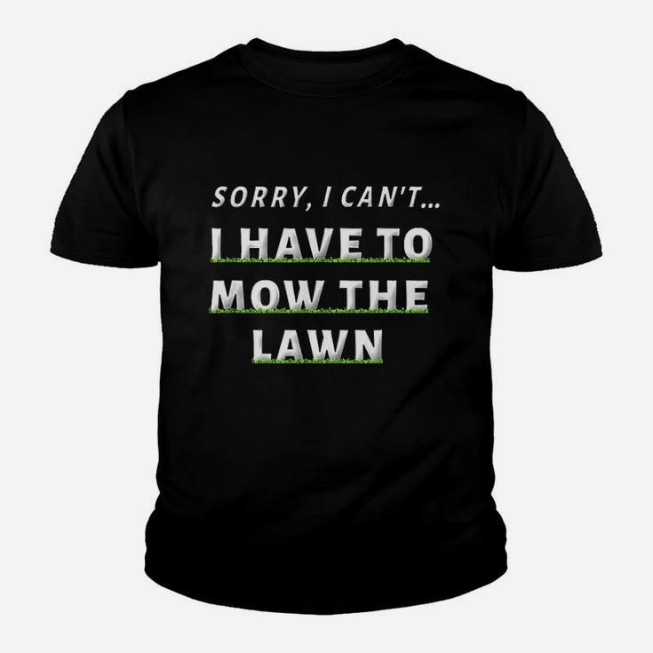Funny Lawn Mowing Grass Cutting Mower Dad Father Gifts Kid T-Shirt