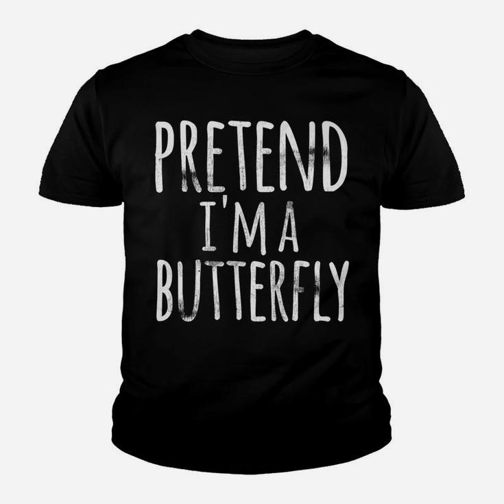 Funny Lazy Halloween Pretend Im A Butterfly Costume Kid T-Shirt