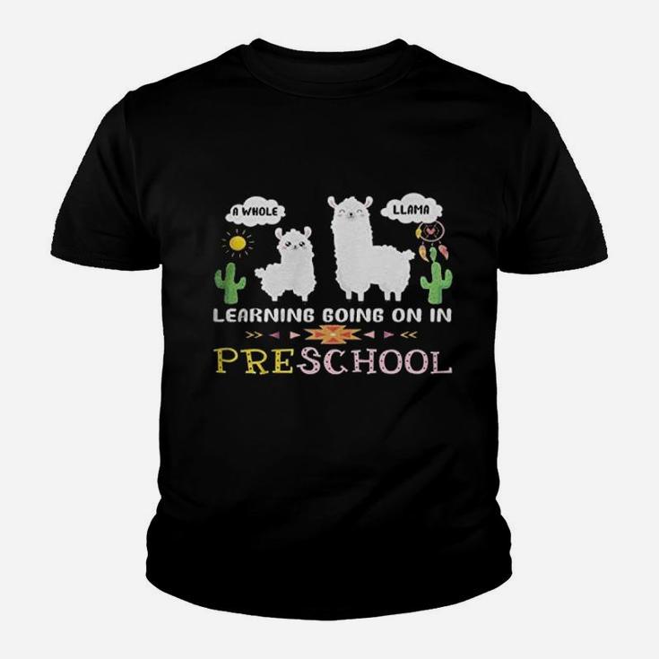Funny Llama Preschools Teachers Back To School Gifts Kid T-Shirt