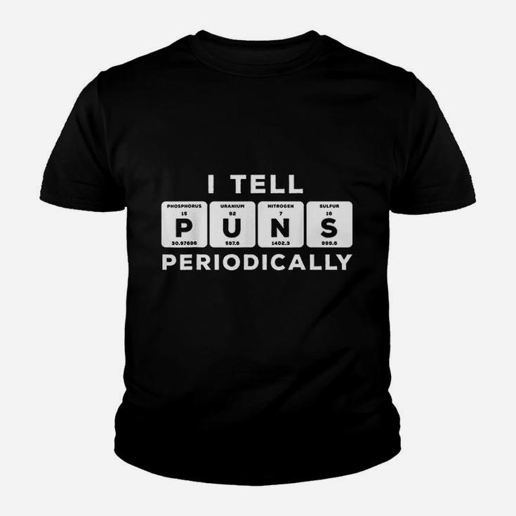 Funny Periodic Table I Tell Puns Periodically Kid T-Shirt