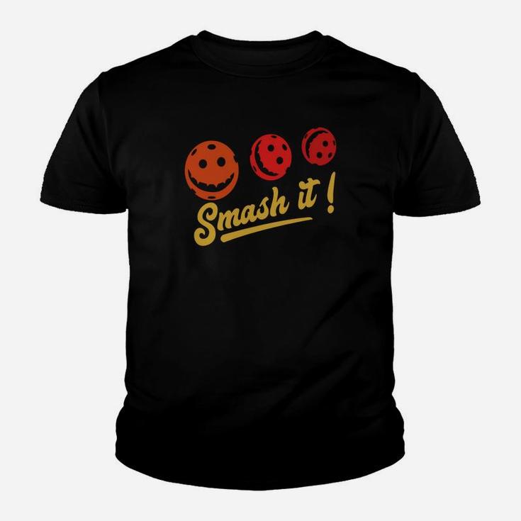 Funny Pickleball In Halloween Smash It Kid T-Shirt