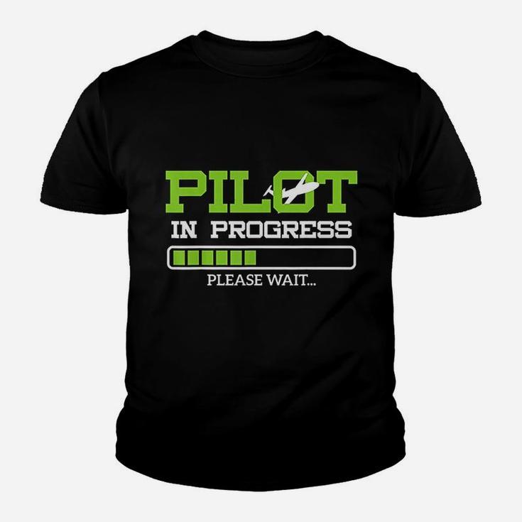 Funny Pilot In Progress Flight Student Gift Kid T-Shirt