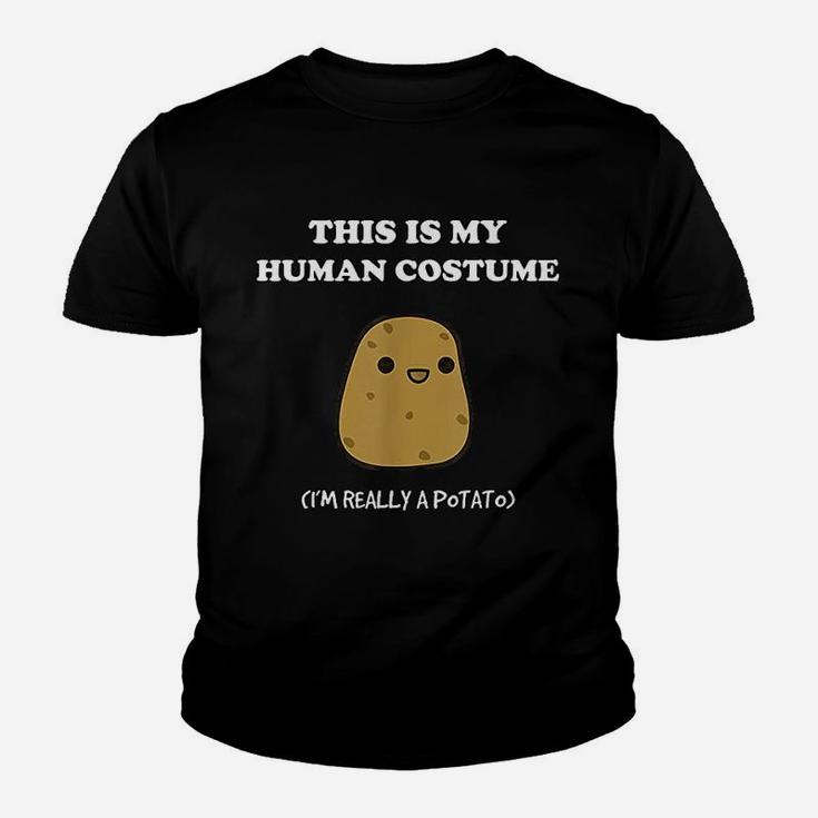 Funny Potato Gift This Is My Human Costume Potato Kid T-Shirt
