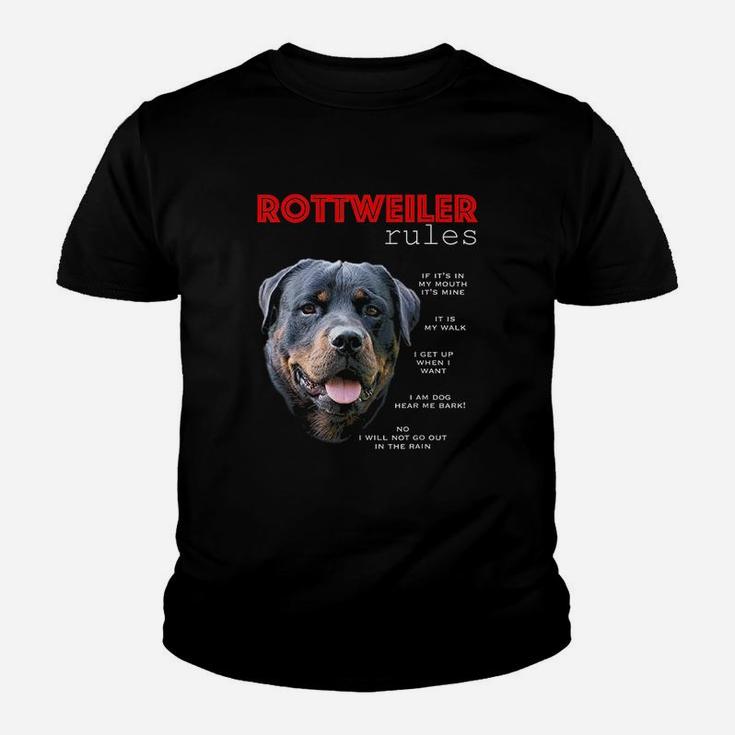 Funny Rules For The Owner Of A Rottweiler Kid T-Shirt