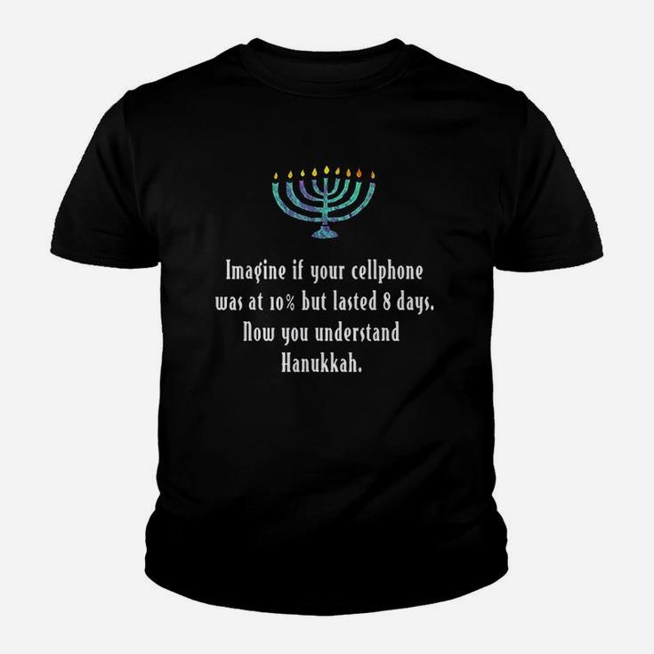 Funny Sarcastic Hanukkah Chanukah Cellphone Quote Gift Kid T-Shirt