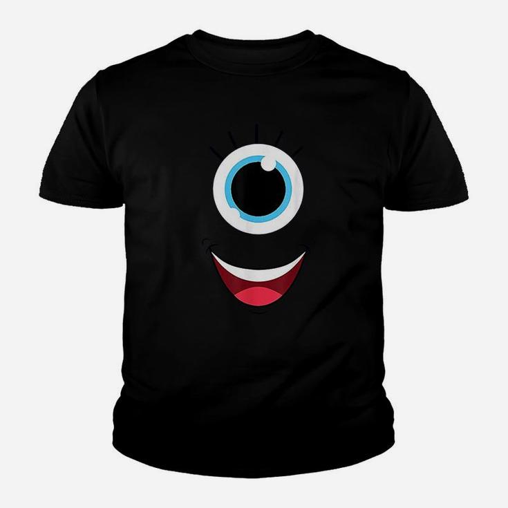 Funny Scary Monster Eyeball Face Halloween Costume Kid T-Shirt