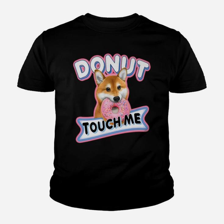 Funny Shiba Inu Dog Donut Touch Me Doge Kid T-Shirt