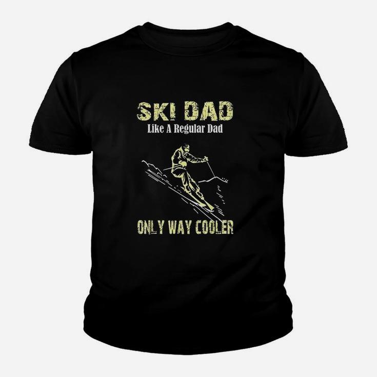 Funny Ski Dad Skier Gift For Fathers Skiing Kid T-Shirt
