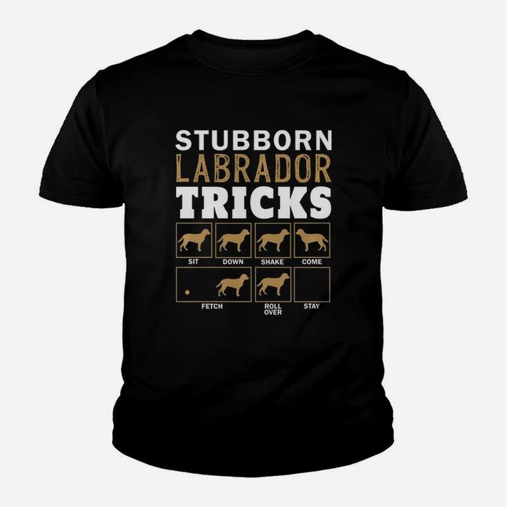 Funny Stubborn Labrador Retriever Dog Tricks Black Lab Gifts Kid T-Shirt