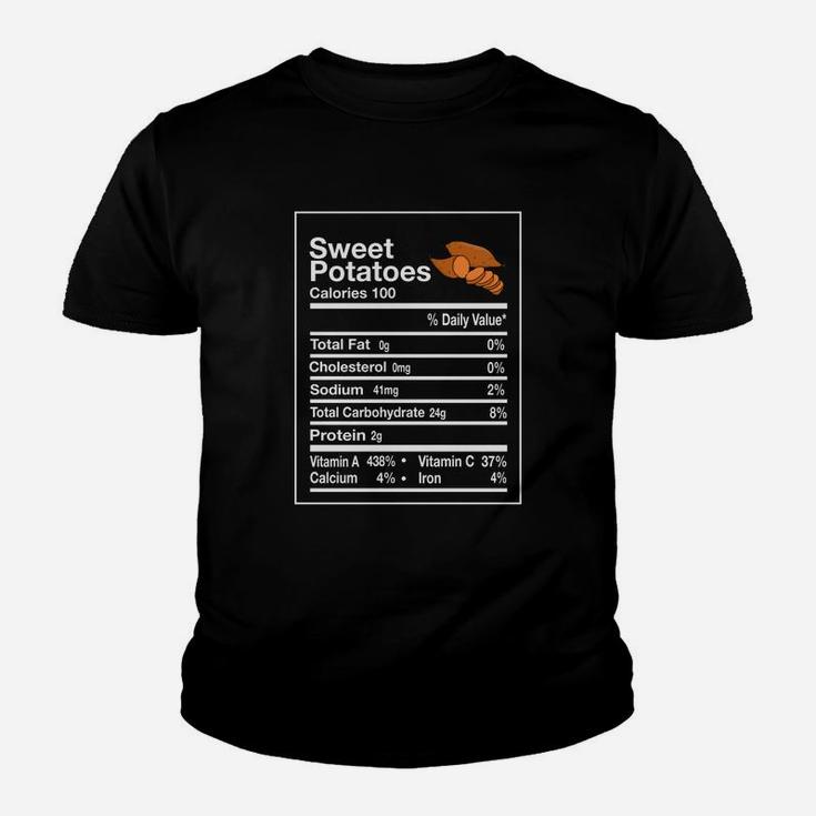 Funny Sweet Potato Nutrition Facts Thanksgiving Matching T-shirt Kid T-Shirt