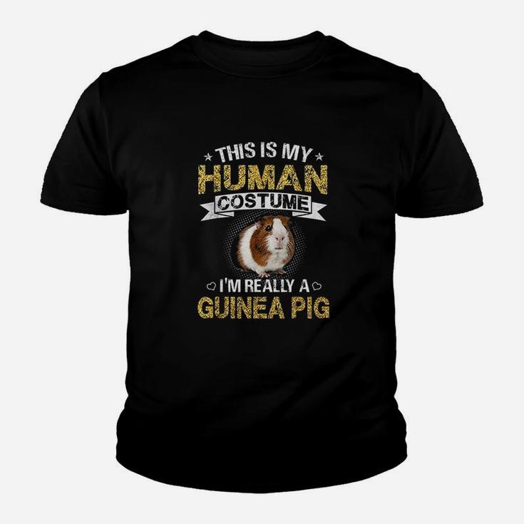 Funny This Is My Human Costume I Am Really A Guinea Pig Gift Kid T-Shirt