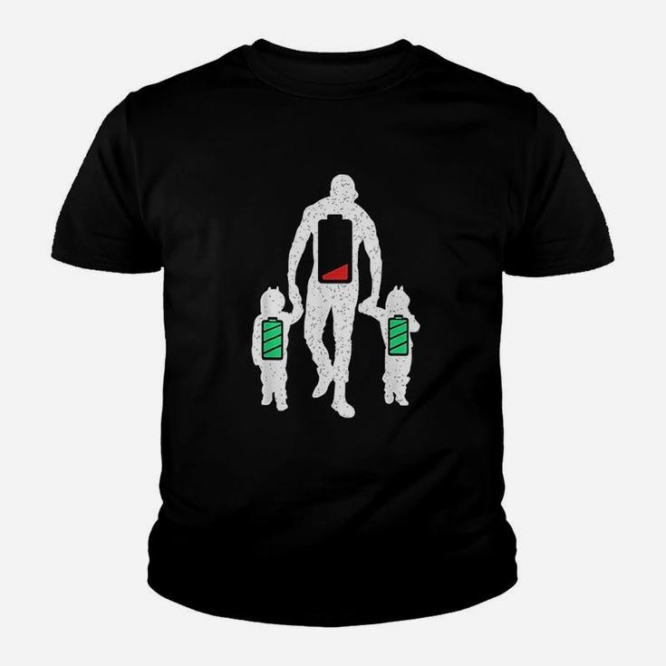Funny Tired Twin Dad Shirt Low Battery Full Charge T-Shirt