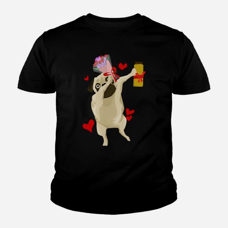 Funny Valentines Day Gifts For Him Dog Valentines Day Kid T-Shirt