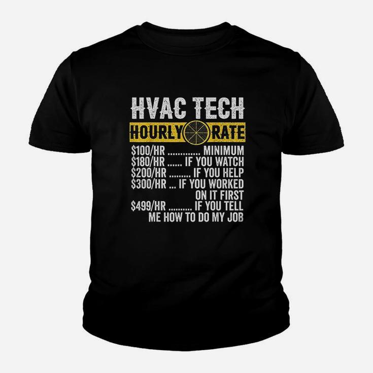 Funny Vintage Hvac Technician Hourly Rate Kid T-Shirt