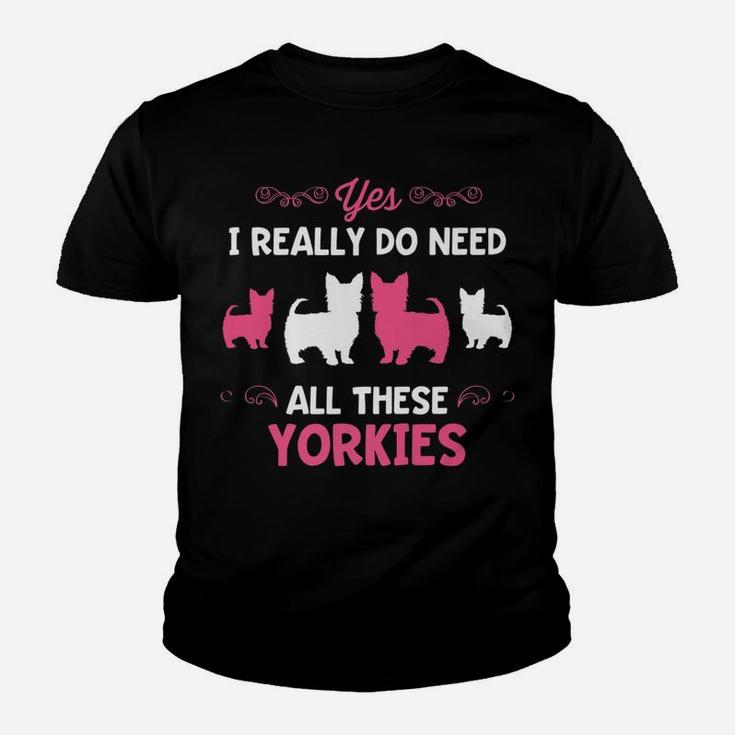Funny Yorkie Dog Breed Lover Puppy Yorkshire Terrier Kid T-Shirt