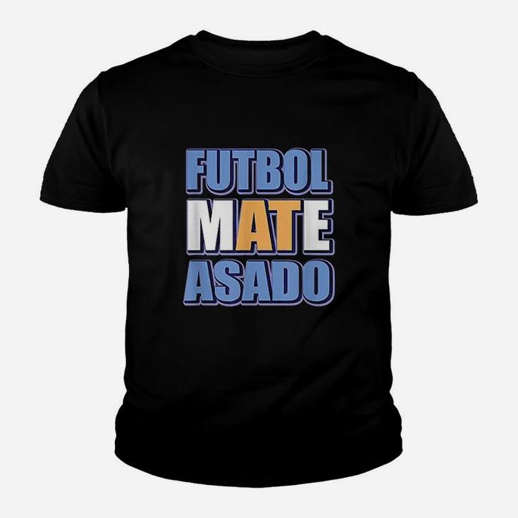 Futbol Mate Asado Funny Vintage Argentina Kid T-Shirt