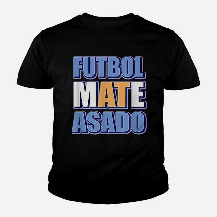 Futbol Mate Asado Funny Vintage Argentina Kid T-Shirt