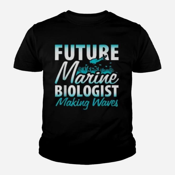 Future Marine Biologist Making Waves Biology Pun Kid T-Shirt
