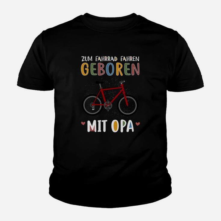 Geboren zum Fahrradfahren mit Opa Kinder Tshirt für Herren, Radfahrer Motiv