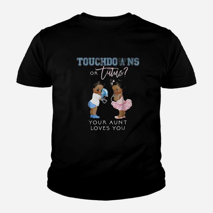 Aunt Gender Reveal Shirt Touchdown Tutu Baby Shower Tee Gift Aunt Gender Reveal Shirt Touchdown Tutu Baby Shower Tee Gift