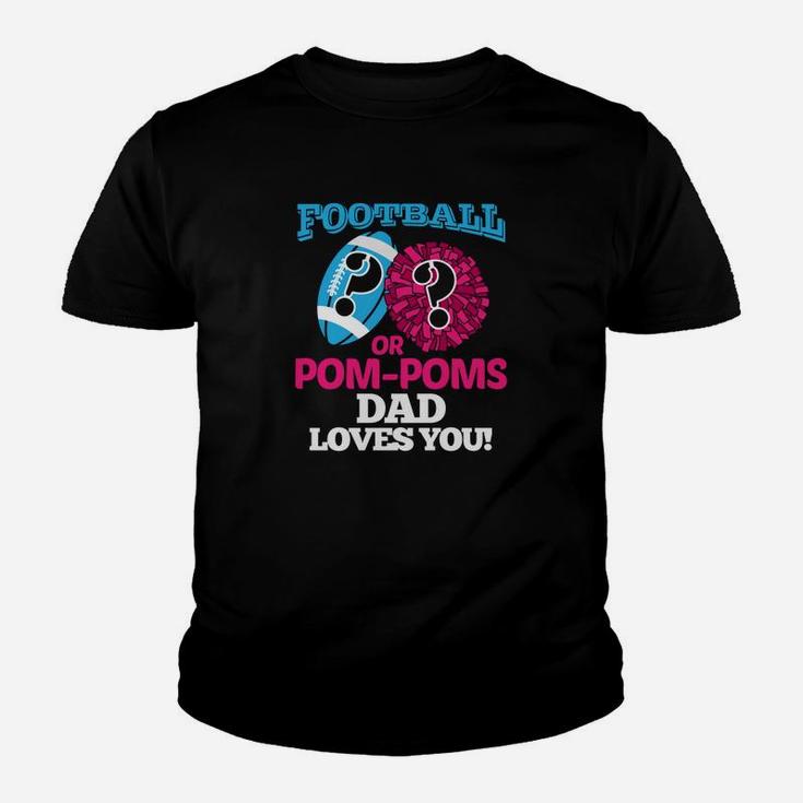 Gender Reveal For Dad Football Cheerleader Kid T-Shirt