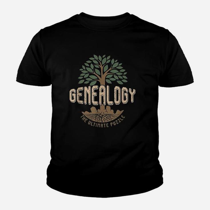 Genealogist Family Historian Genealogy The Ultimate Puzzle Kid T-Shirt
