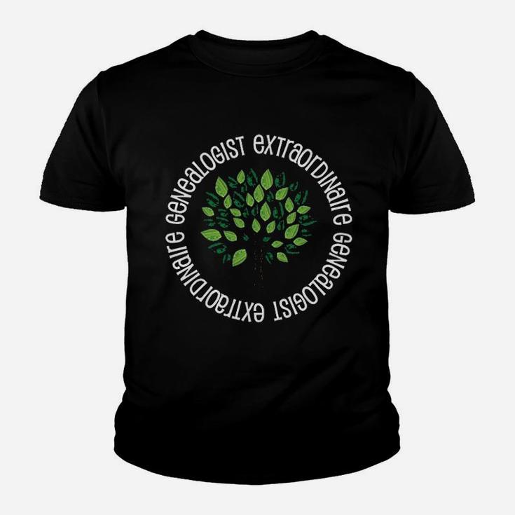 Genealogist Genealogy Tree Family History Gift Kid T-Shirt